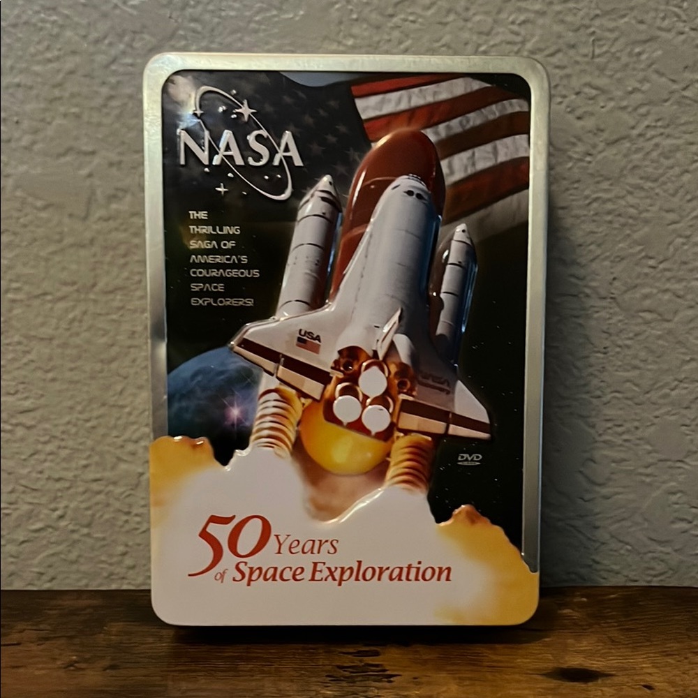 Nasa 50 Years of Space Exploration Wall Decor - Black, White, Red